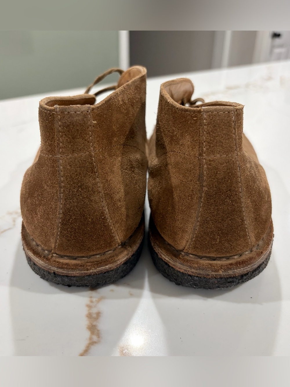 Drakes Crosby Moc-Toe Chukka Boots, brown suede, Dark Academia, size 11 - Picture 6 of 10